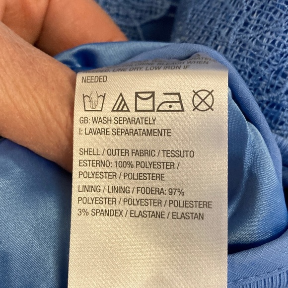 NWOT Isaac Mizrahi Lace Overlay Bomber Jacket in Blue - Picture 6 of 10